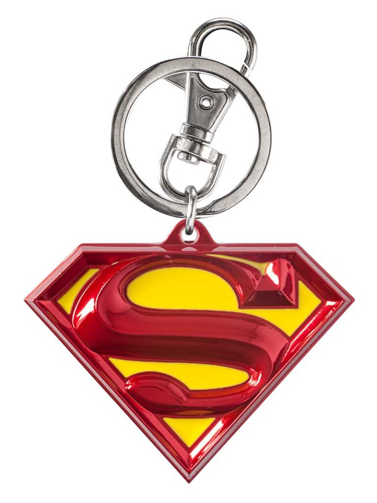 Submark Key Ring Superman Logo Colored Pewter Key Ring - Monogram International Inc.