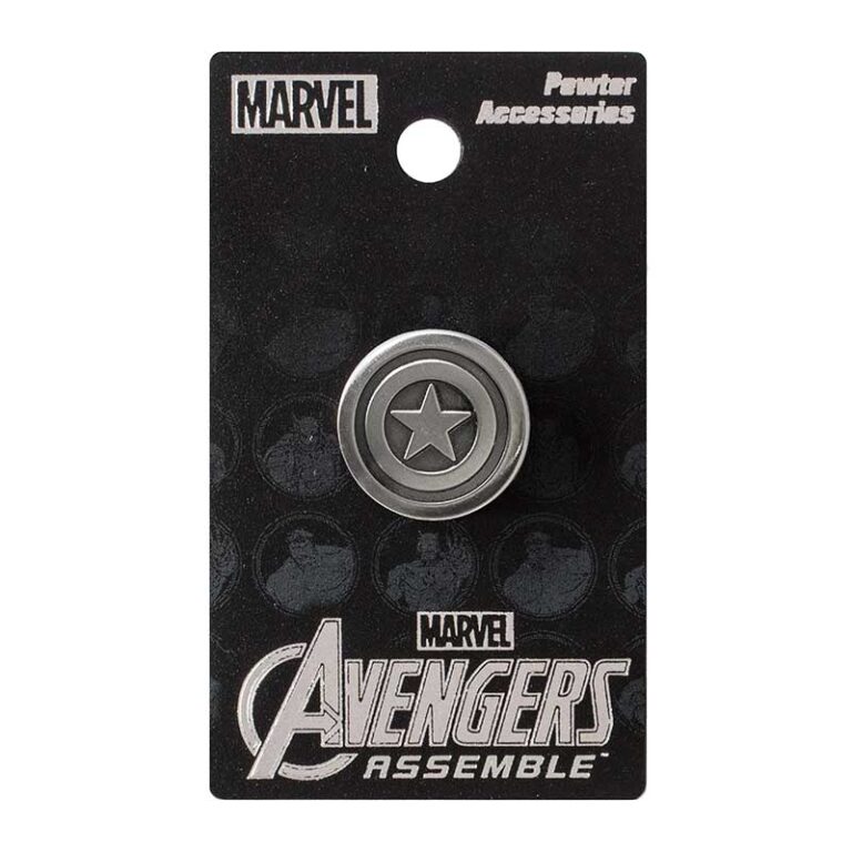 Captain America Shield Pewter Lapel Pin - Monogram International Inc.