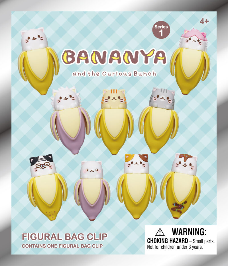 Bananya 3D Foam Bag Clip, Series 1 - Image 4