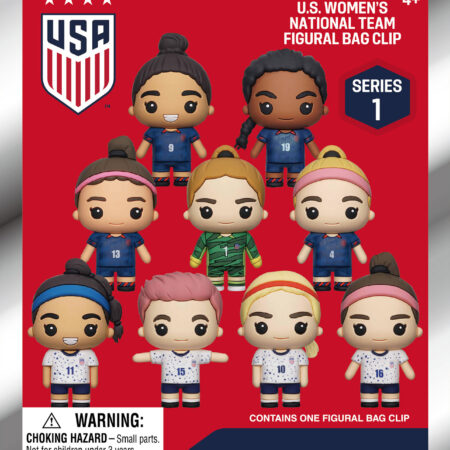 US Women Soccer 3D Foam Bag Clip