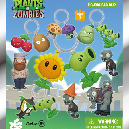 Plants vs Zombies 3D Foam Bag Clip, Series 1