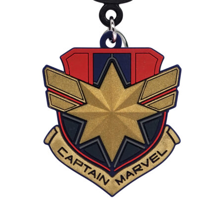 Avengers Classic Captain Marvel Logo Soft Touch PVC Keyring