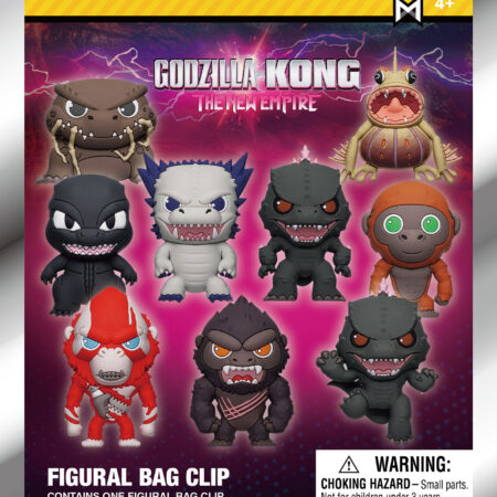Godzilla vs Kong Movie 3D Foam Bag Clip, Series 2