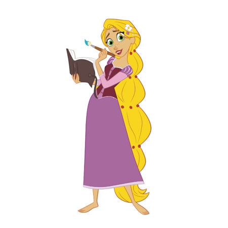 Princess - Rapunzel Soft Touch PVC Magnet (Painting)