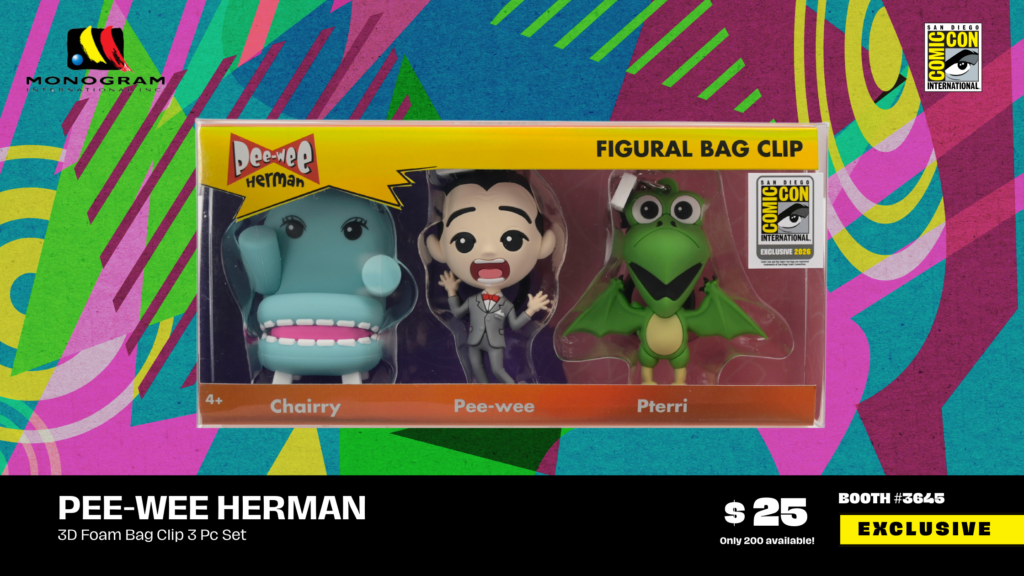 SDCC Exclusive #8- Pee-Wee Herman 3D Foam Bag Clip 3 PC Set
