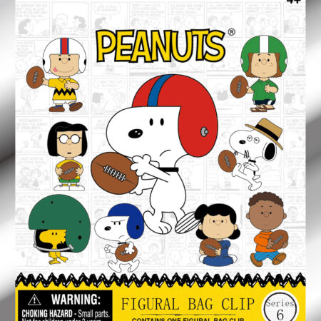 Peanuts Football Theme 3D Foam Bag Clip, Series 6