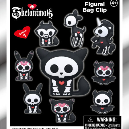 Skelanimals 3D Foam Bag Clip, Series 1