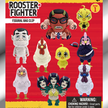 Rooster Fighter 3D Foam Bag Clip, Series 1