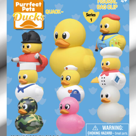 Yellow Ducks 3D Foam Bag Clip, Series 1