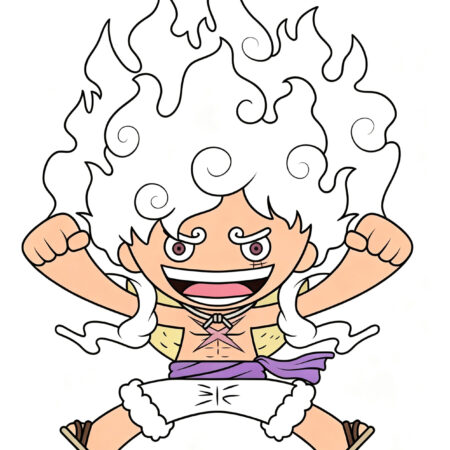 One Piece Luffy (Gear 5) 3D Foam Magnet
