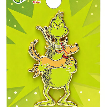 Grinch Holding Max Enamel Pin
